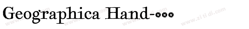 Geographica Hand字体转换